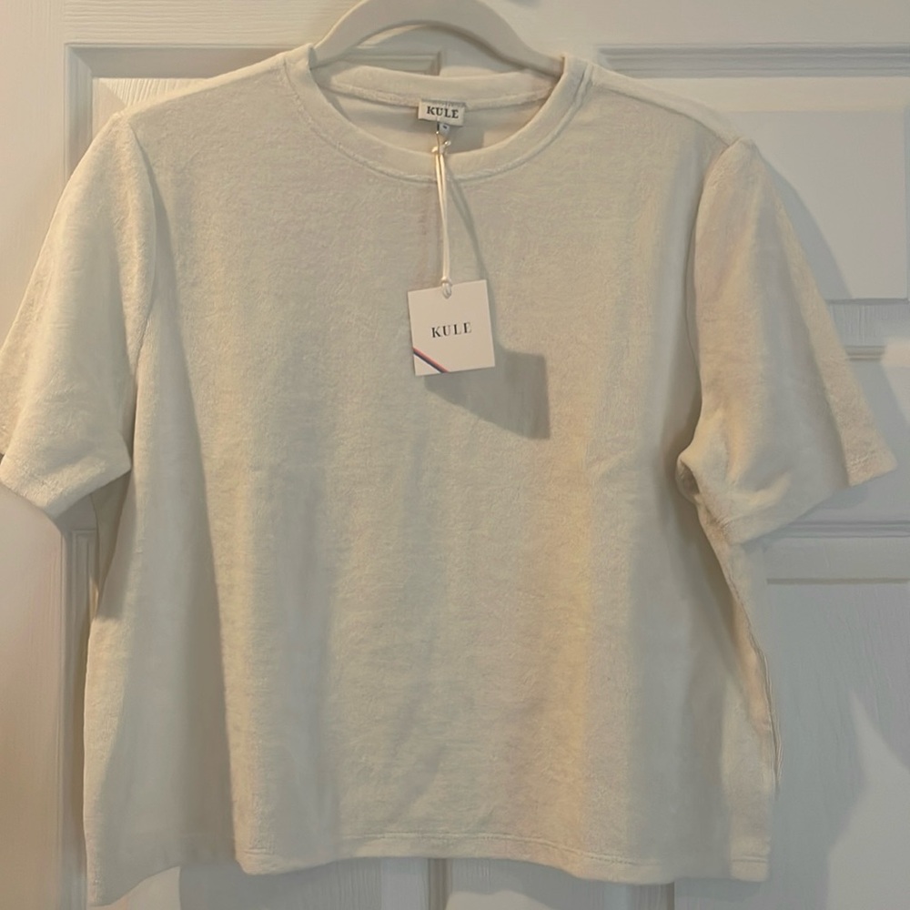 NEW | KULE Hurley crop terry tee | size M